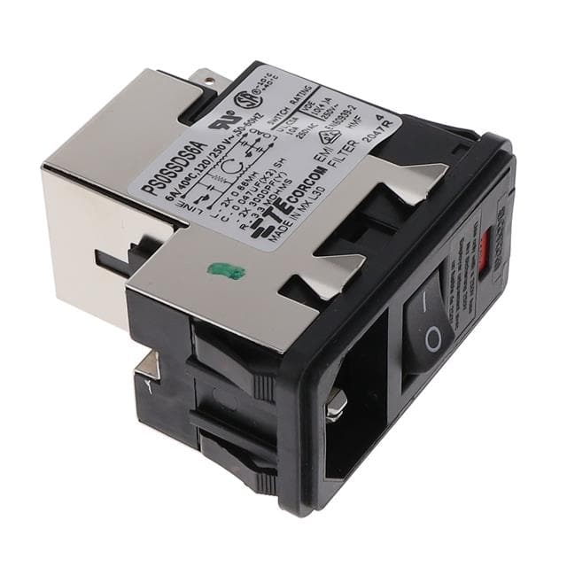 PS0SSDS6A TE Connectivity Corcom Filters  Moduli di ingresso alimentazione (PEM)